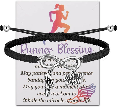 Runners Jewelry Set for Marathon Lovers Bracelet  Earrings